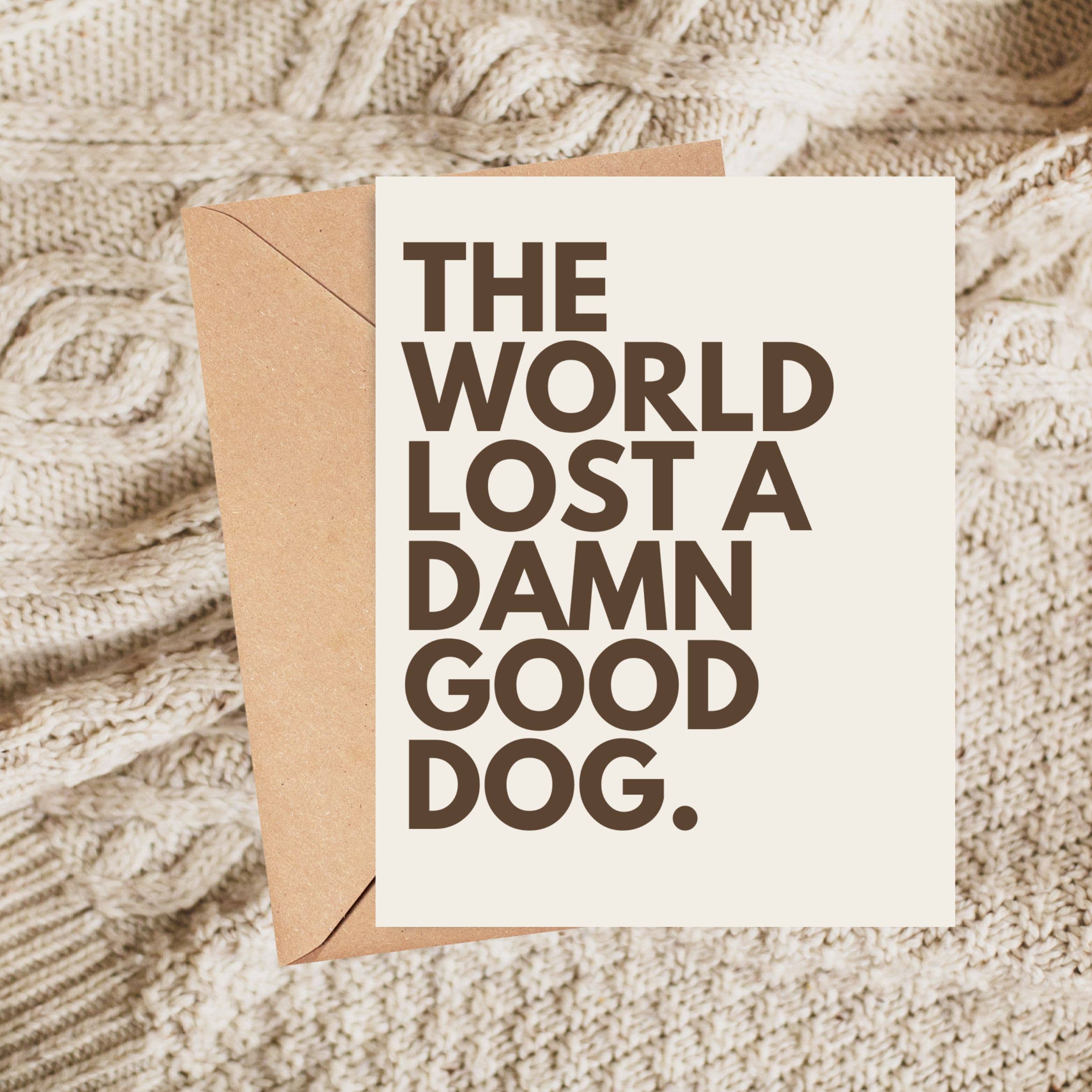 Dog Loss Pet Sympathy Card Thinking of You