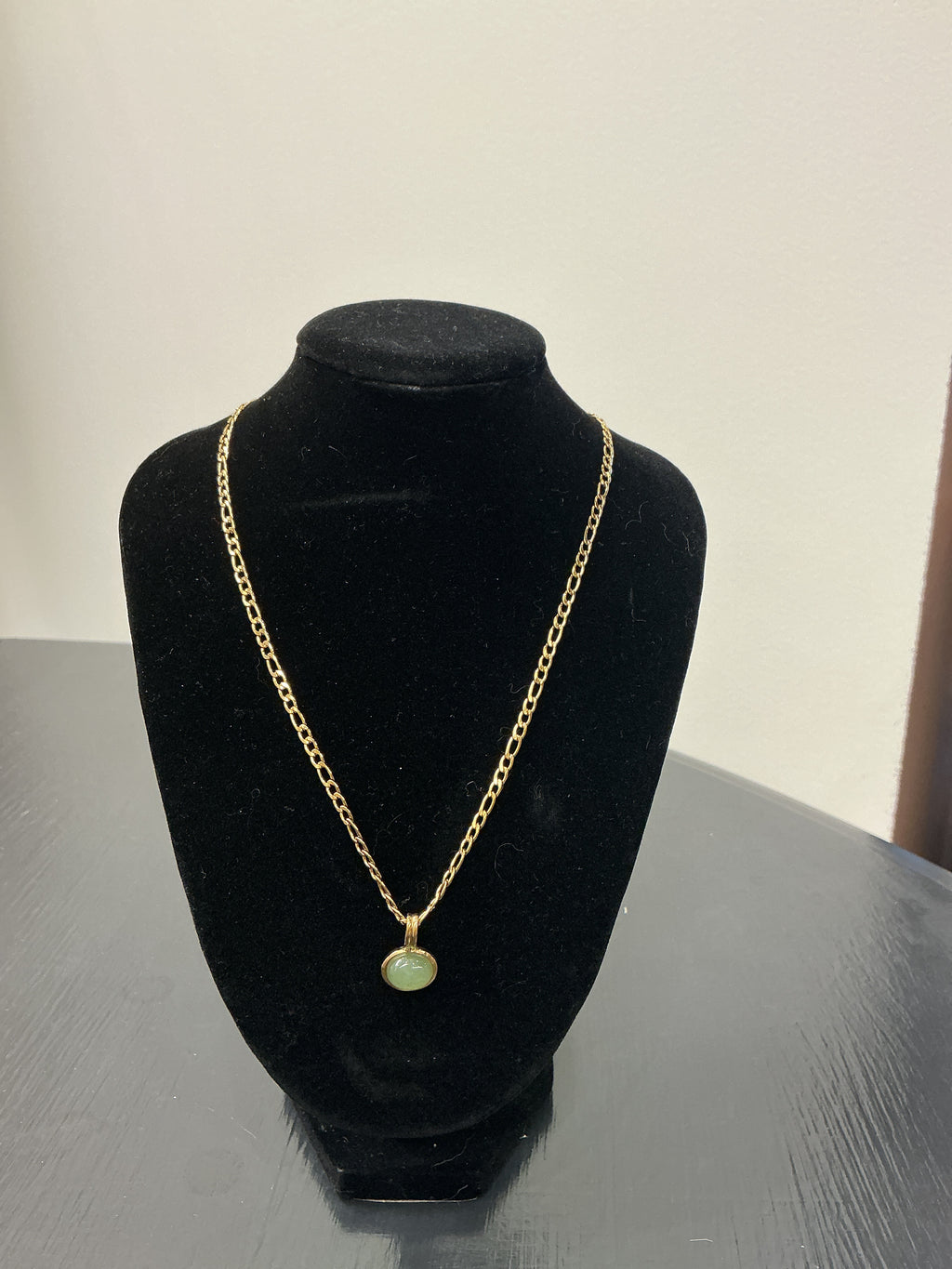 Winslow Green Stone Pendant Chain Necklace