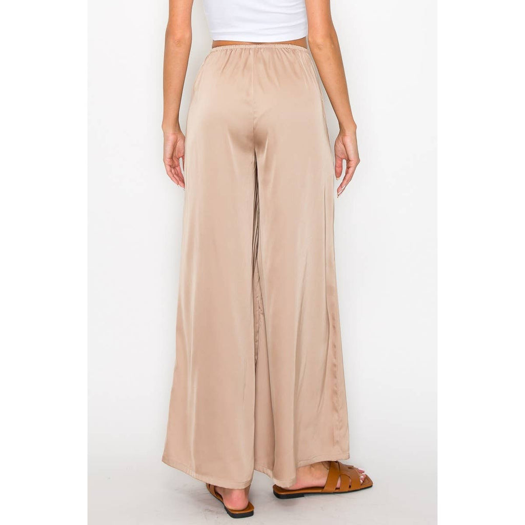 Savvy Satin Wide-Leg Pants