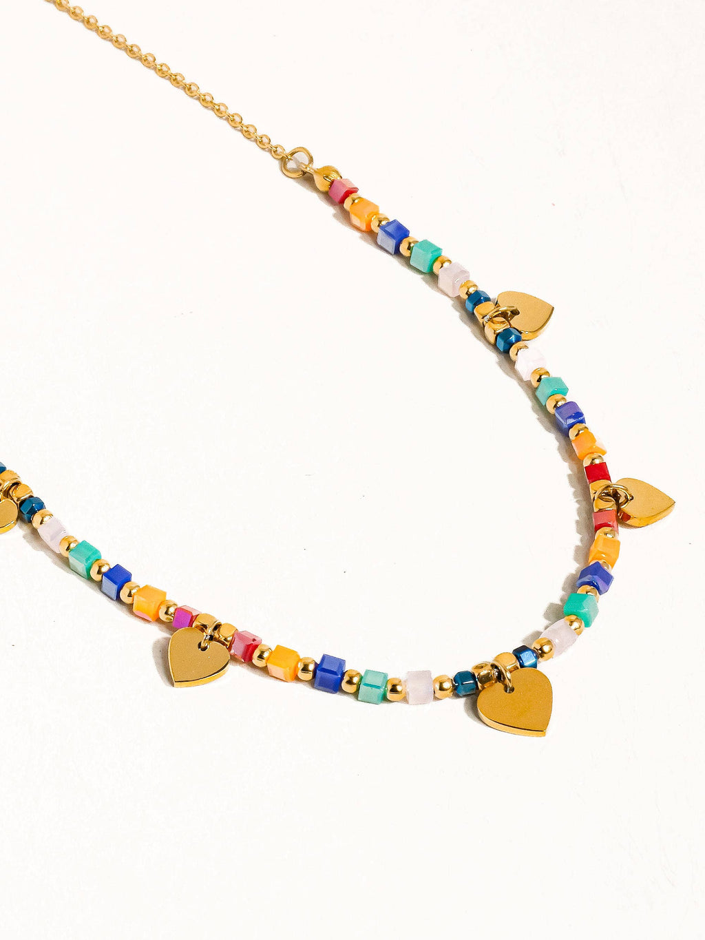 Cordelia Heart 18K Gold Beaded Necklace