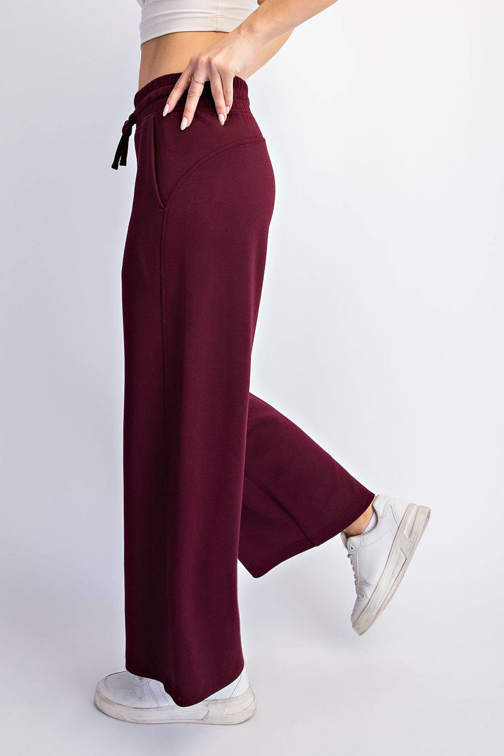 Deana Scuba Cropped Wide Leg Pant