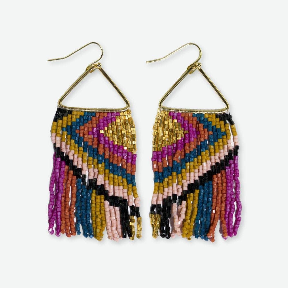 Penelope Beaded Fringe Earrings