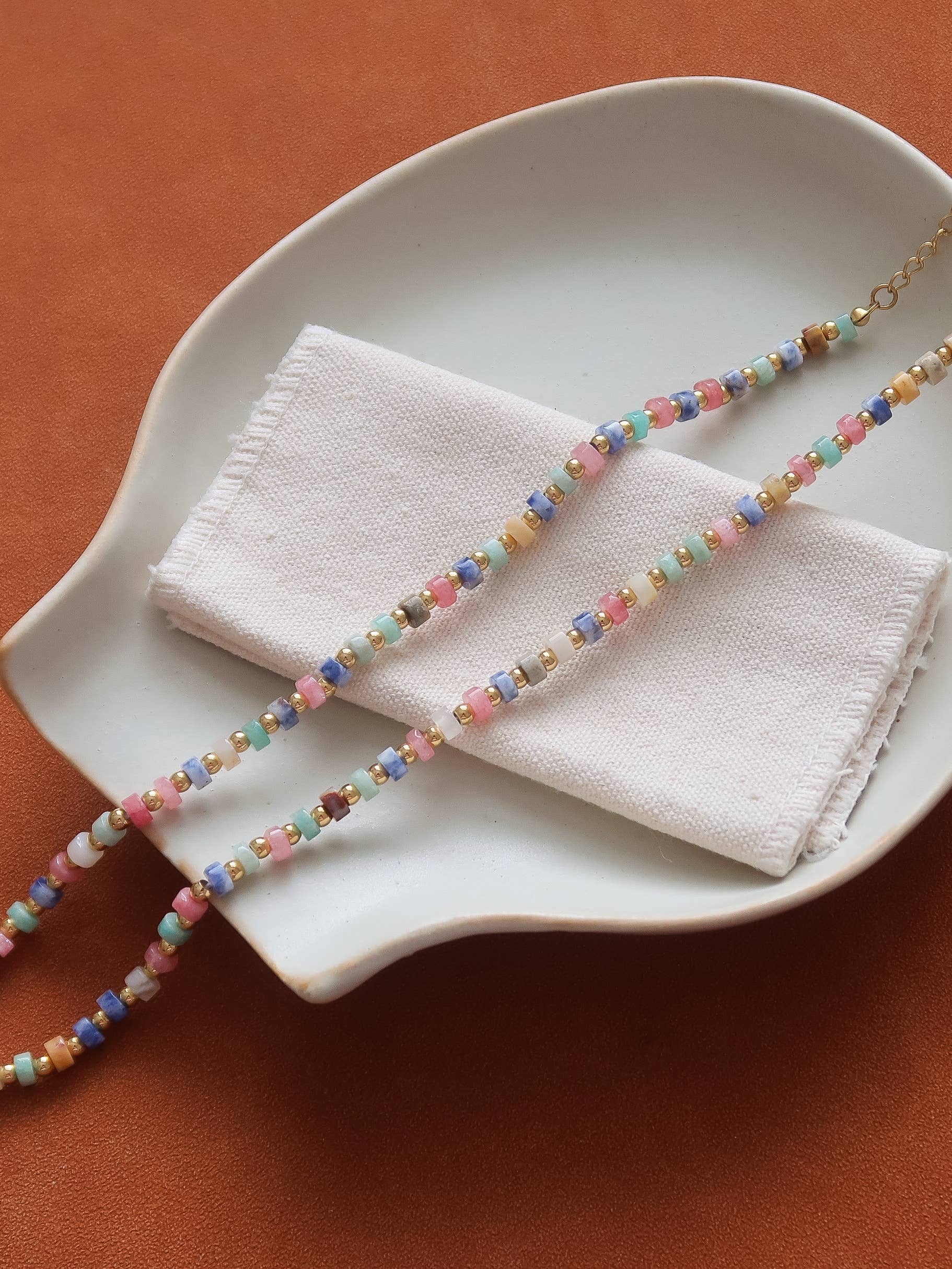 Lila 18K Gold Boho Beaded Necklace