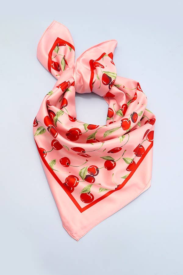 Cherry Kiss Silk Scarf