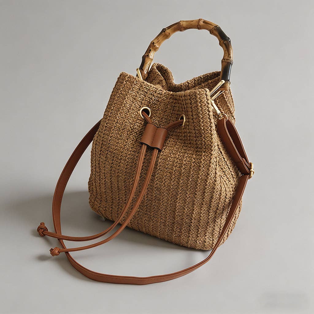 Bamboo & Straw Crossbody