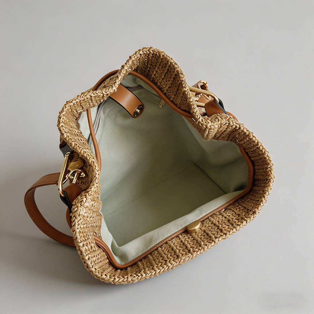 Bamboo & Straw Crossbody