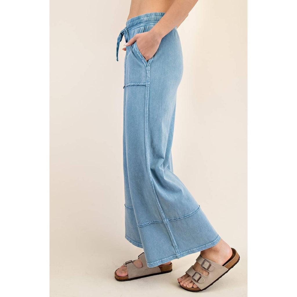 Bree Raw Hem Wide Leg Lounge Pant