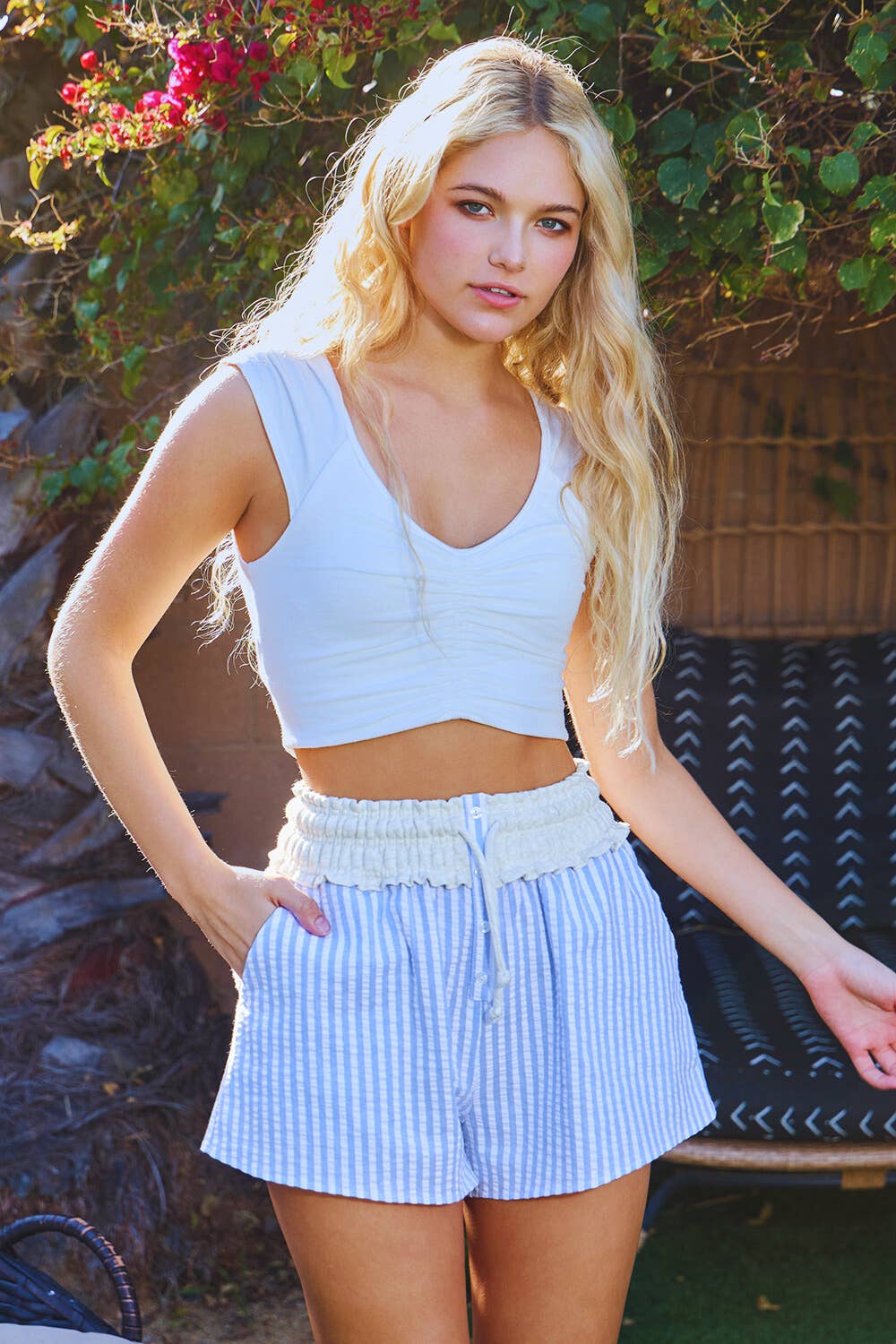 Tilly Striped Seersucker Short
