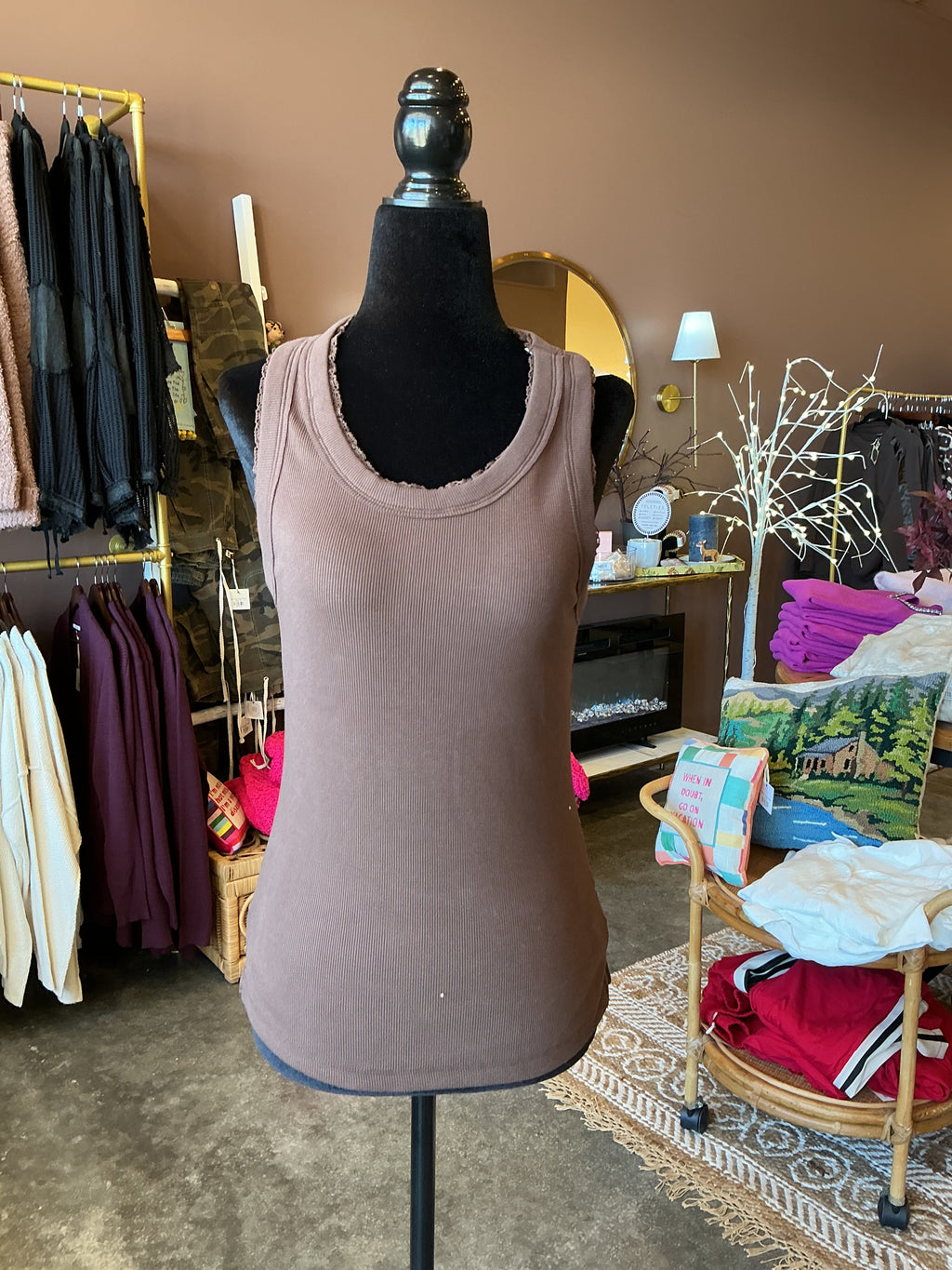Lacey Ribbed Tank
