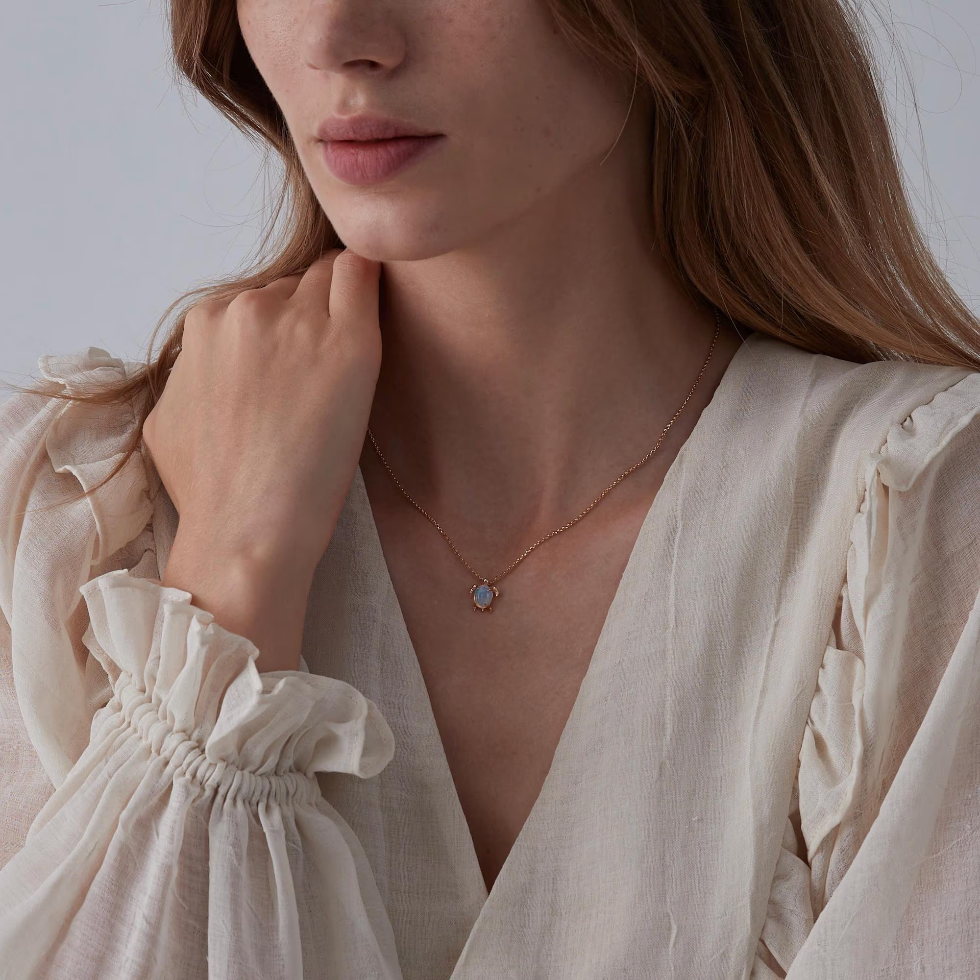 Opal Sea Turtle Beach Necklace