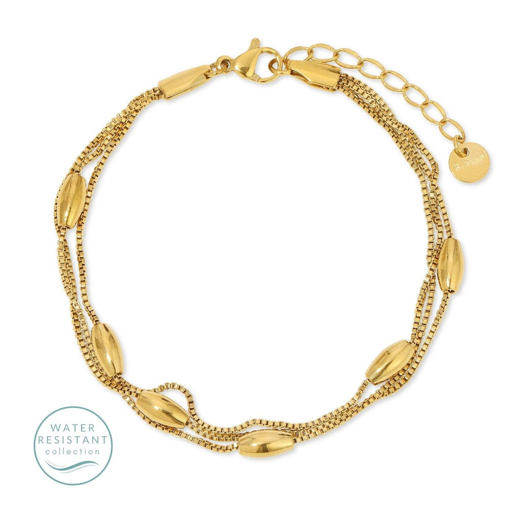 18K Gold Plated Triple Bracelet