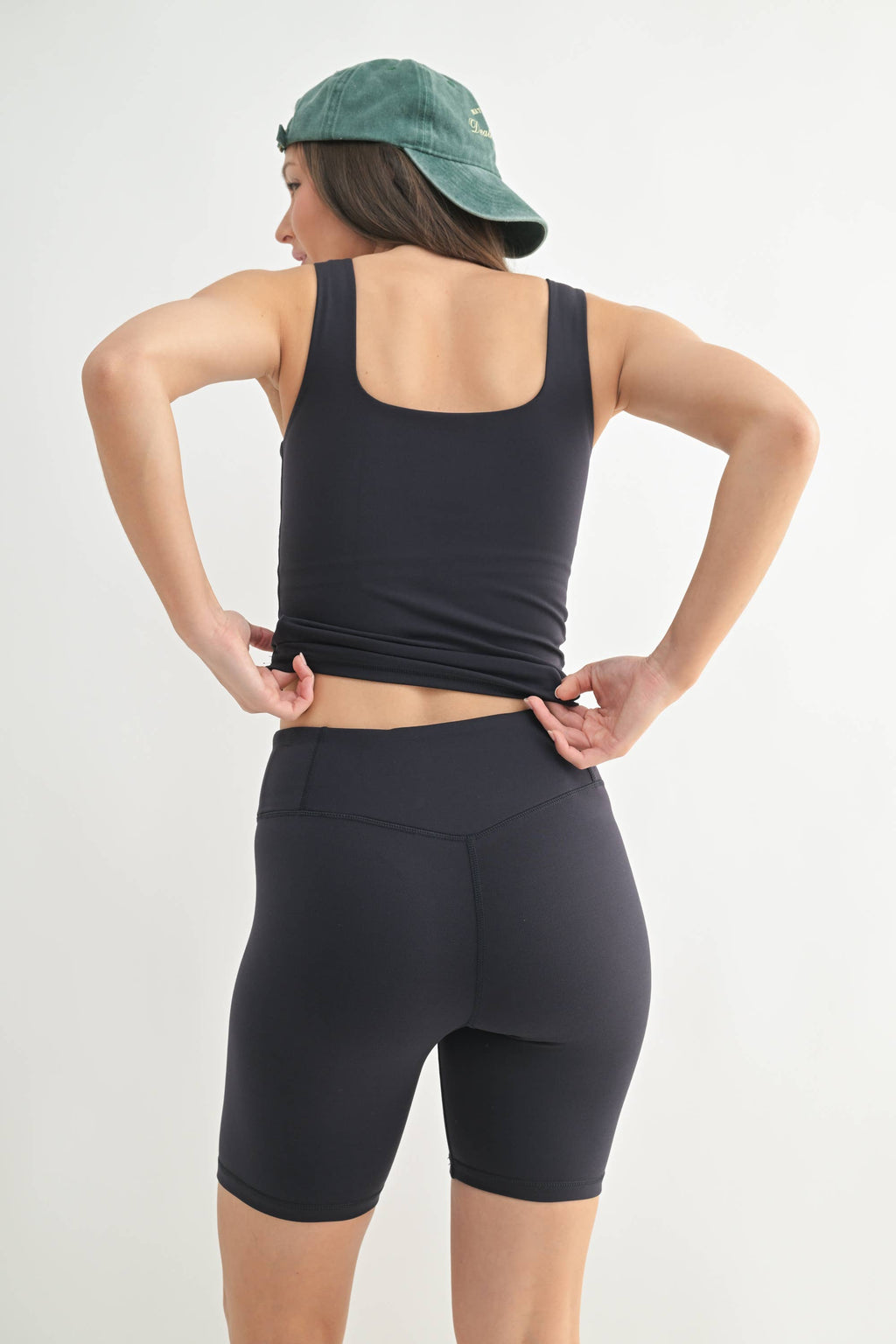 Lycra-Blend Square Neck Active Tank