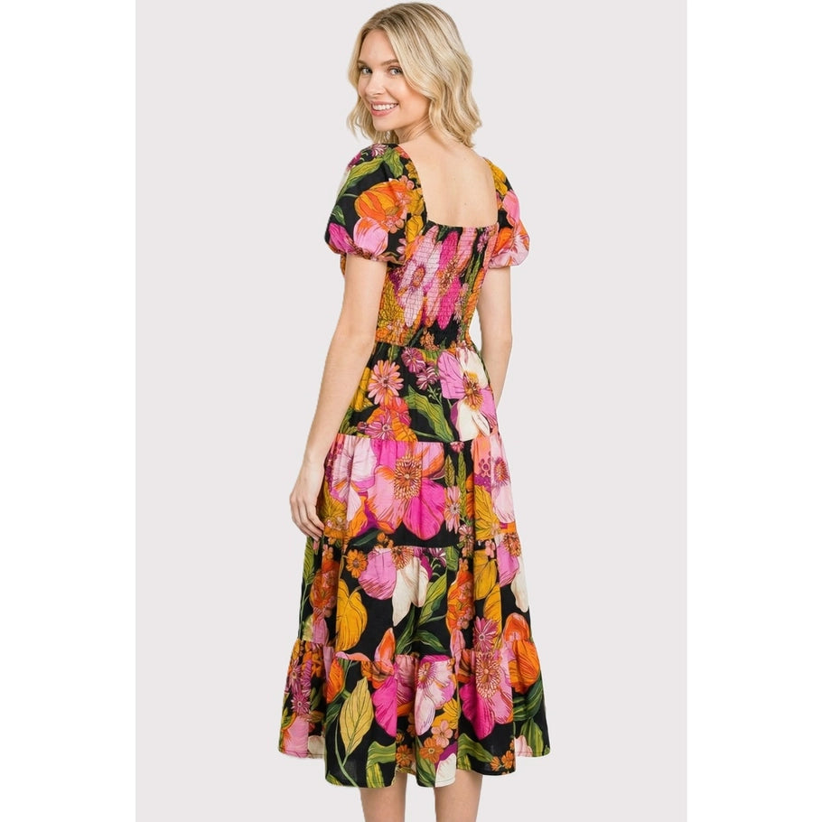 Jayden Floral Smocked Midi Dress