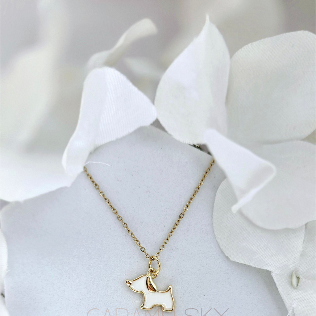 18k GoldPltd Dog Necklace