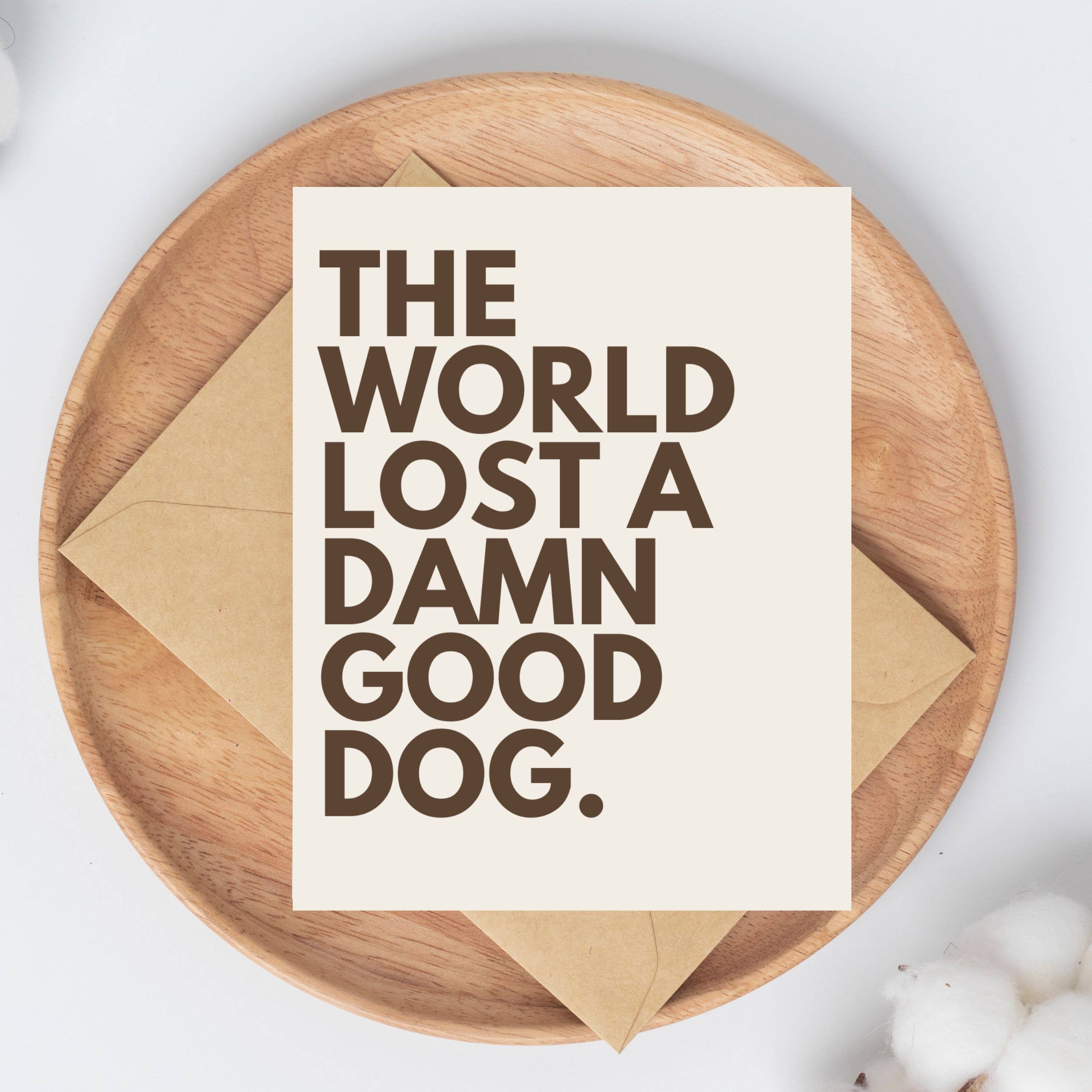 Dog Loss Pet Sympathy Card Thinking of You