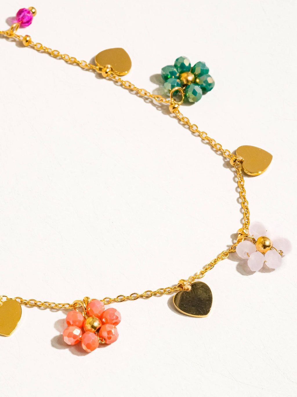 Flora & Hearts 18K Gold Necklace
