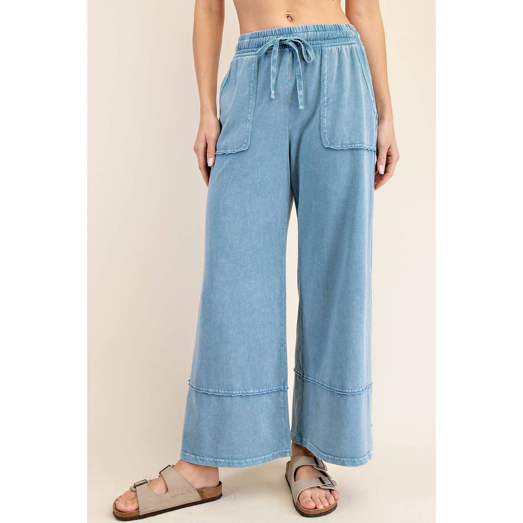 Bree Raw Hem Wide Leg Lounge Pant
