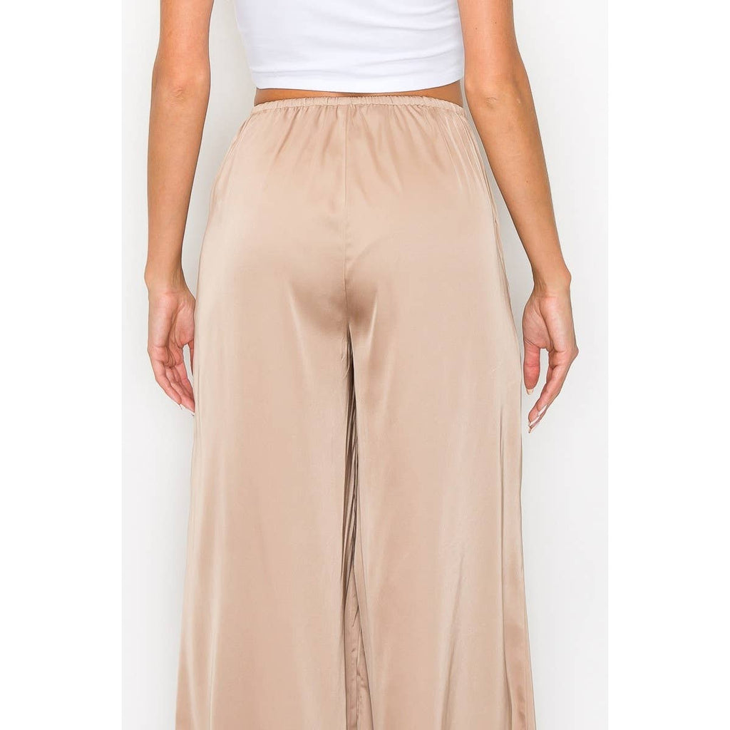 Savvy Satin Wide-Leg Pants