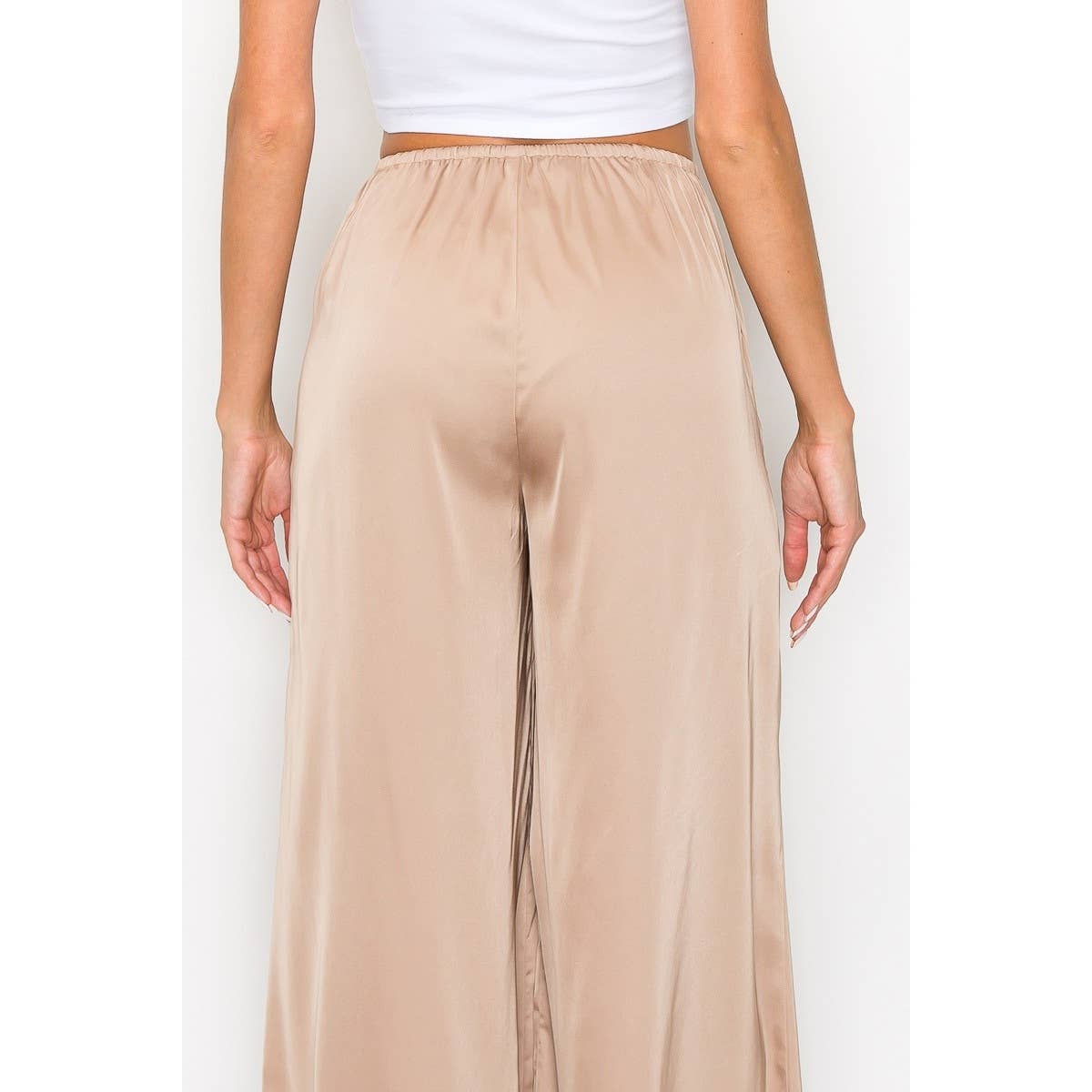 Savvy Satin Wide-Leg Pants