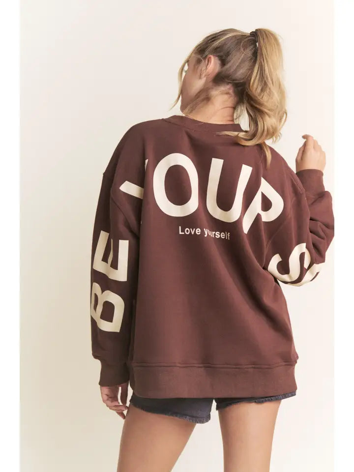 Love Yourself Oversized Sweatshirt