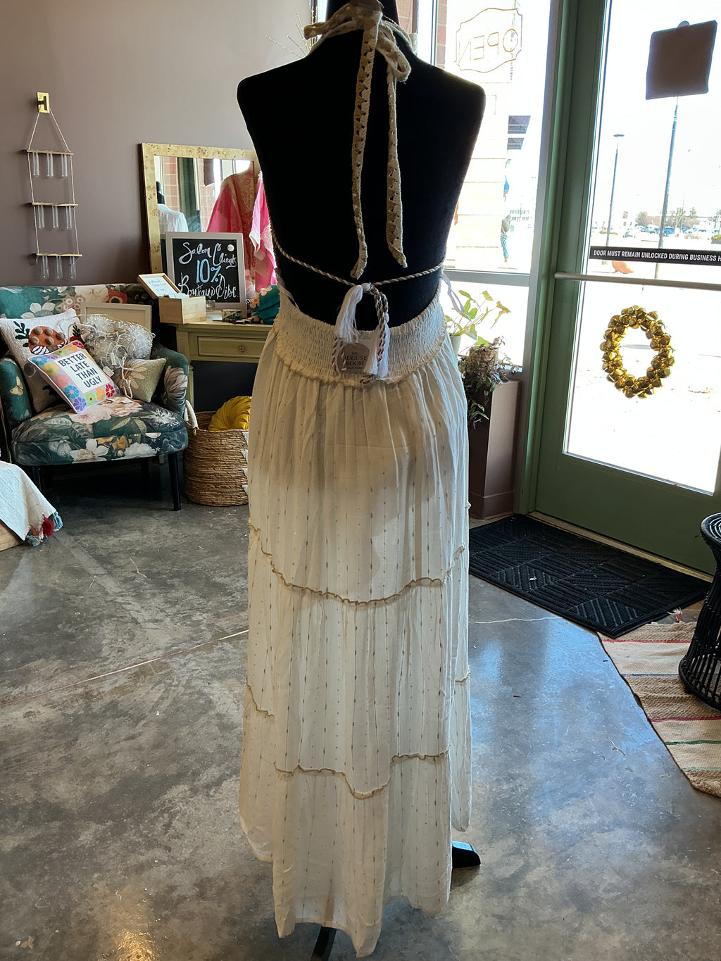 Beachy Crochet Halter Dress