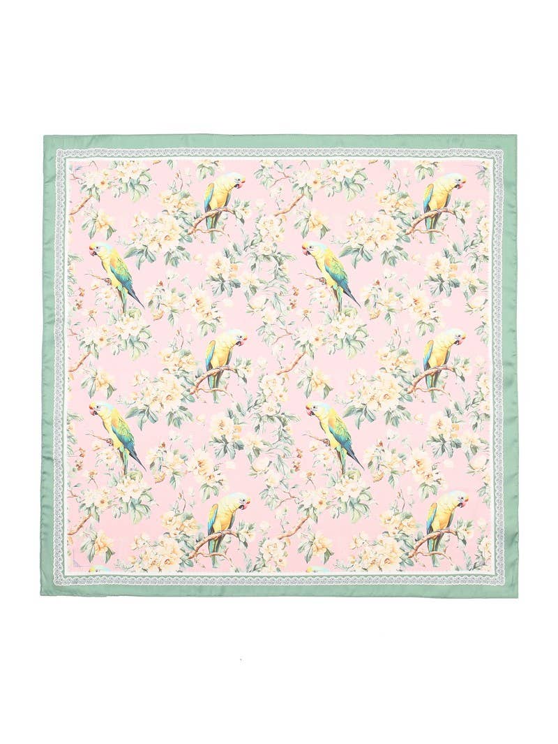 Coastal Bloom Silk Scarf