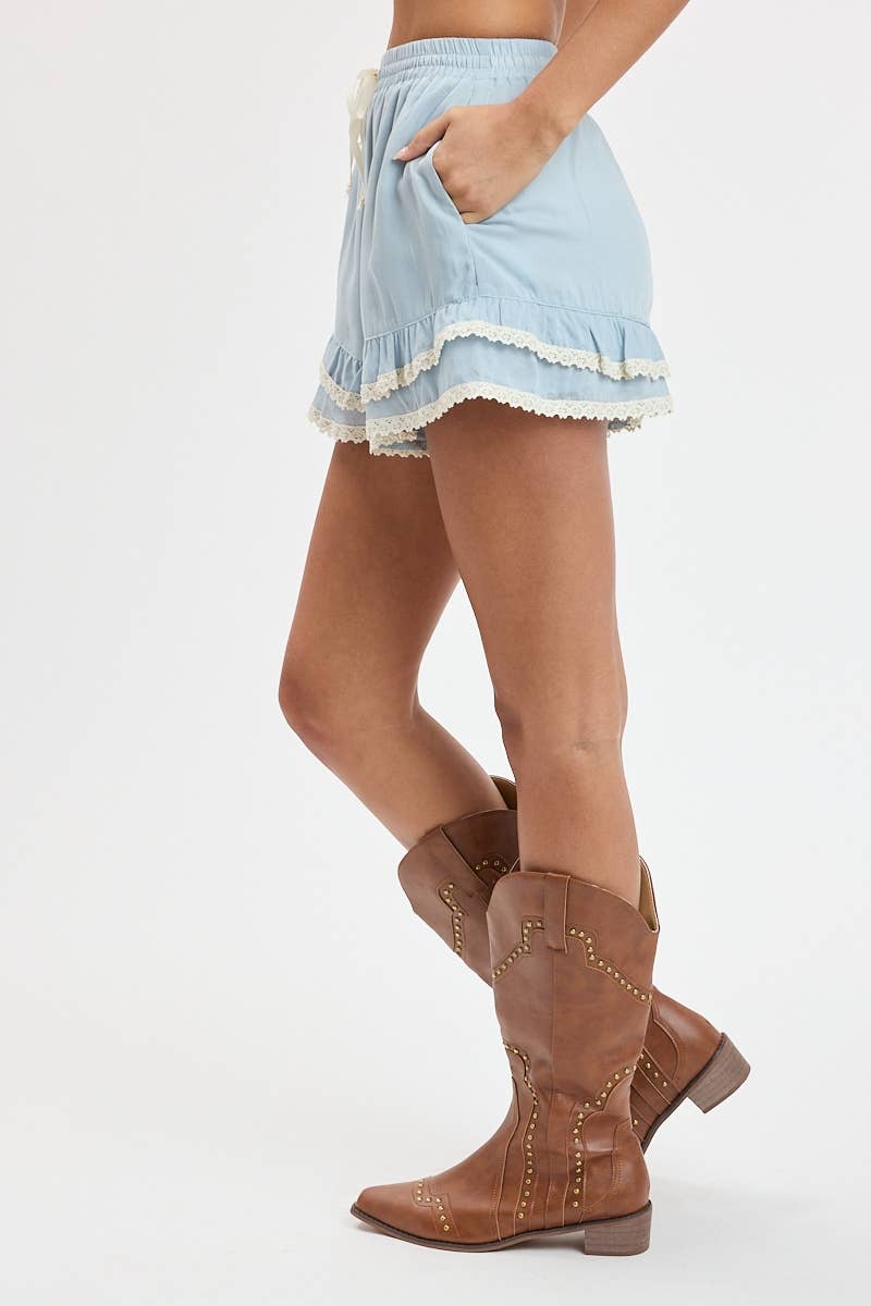 Kyla Double Layered Lace Shorts