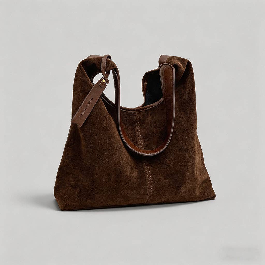 Faux-Suede Shoulder Bag