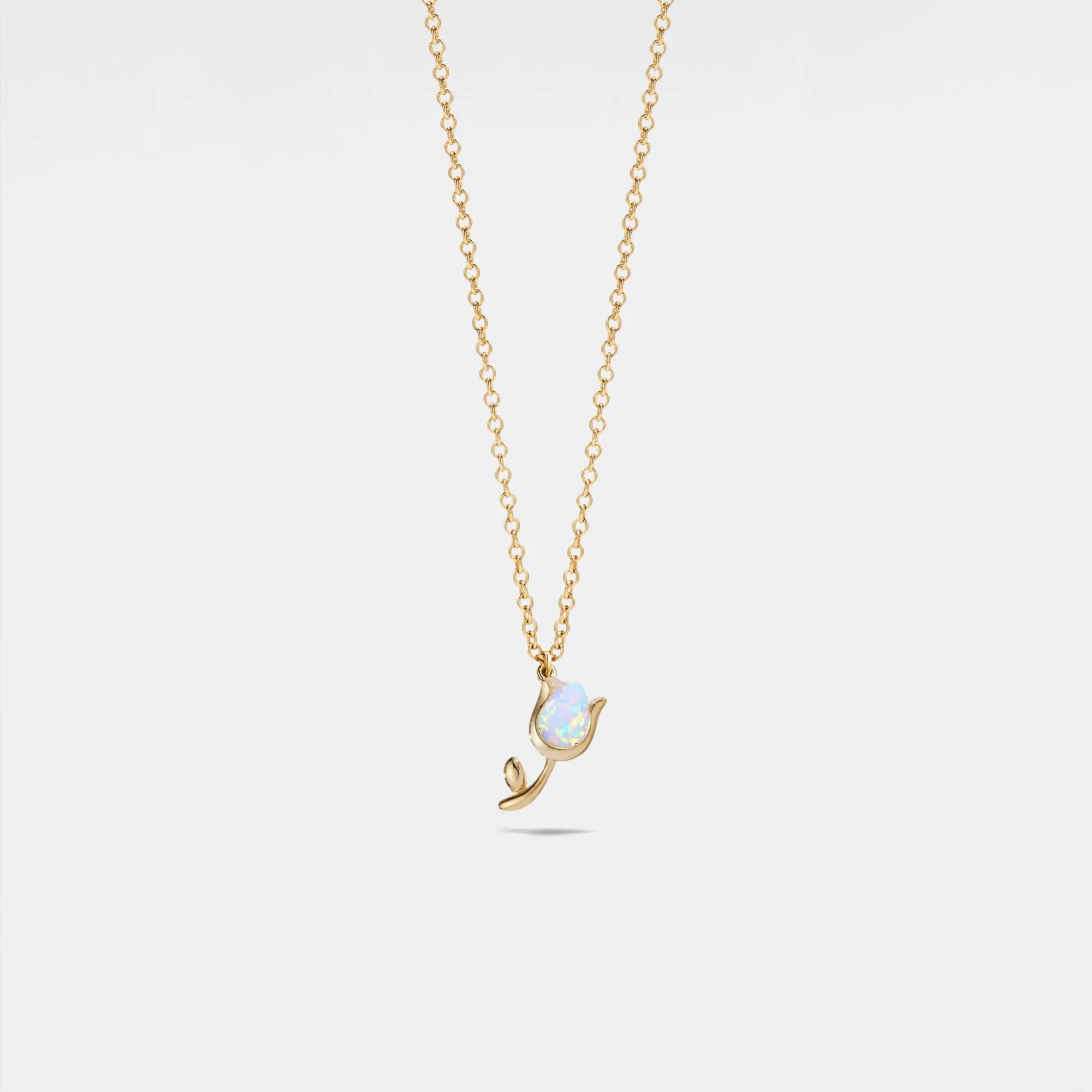 Tiny Opal Tulip Necklace