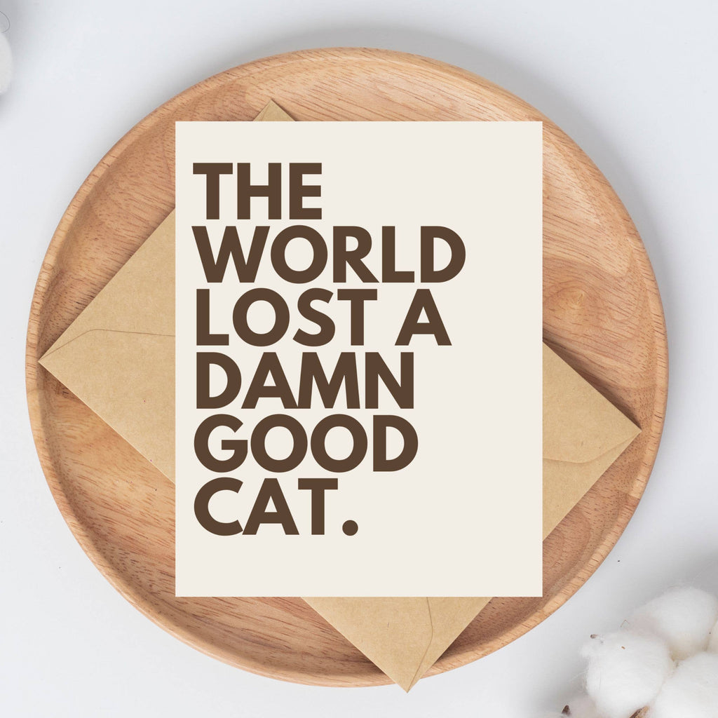 Cat Loss Card Pet Sympathy Thinking of You Greeting Cards