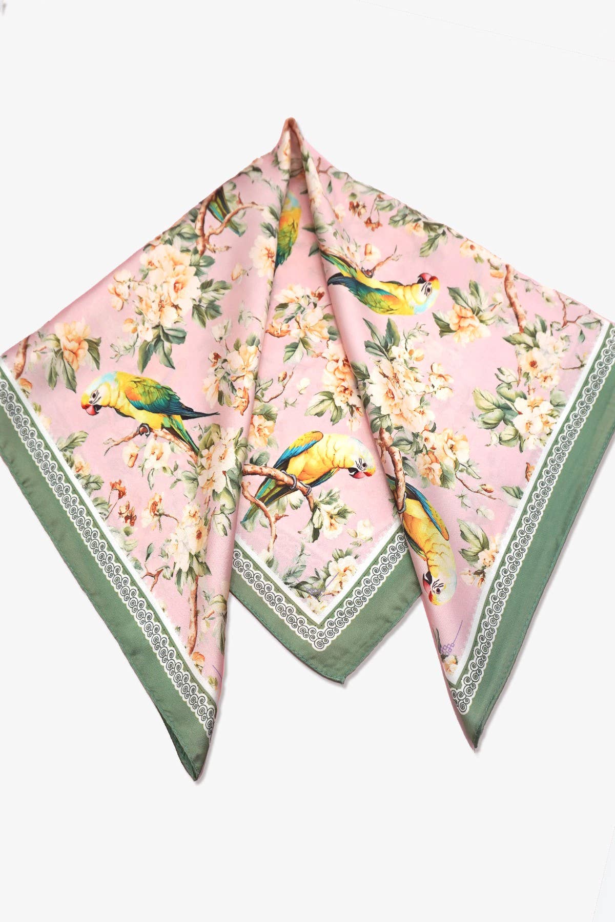 Coastal Bloom Silk Scarf