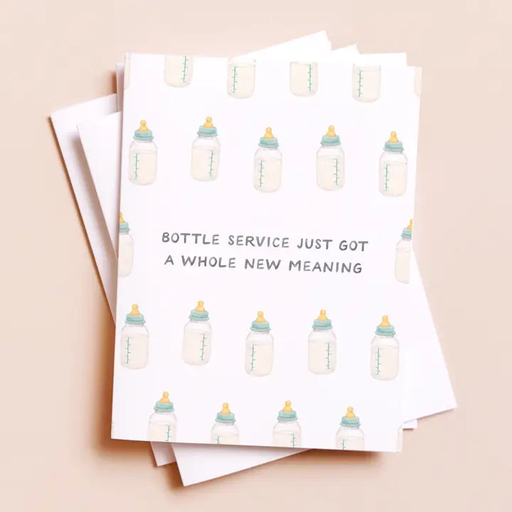 Bottle Service Greeting Card