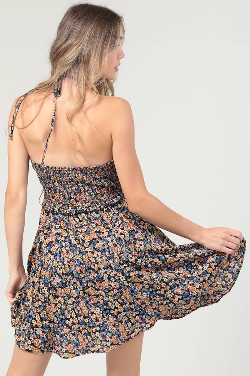 Linda Bohemian Halter Sundress