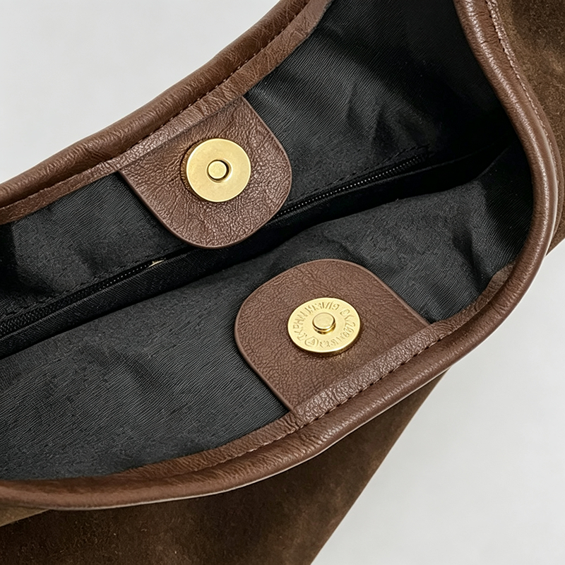 Faux-Suede Shoulder Bag