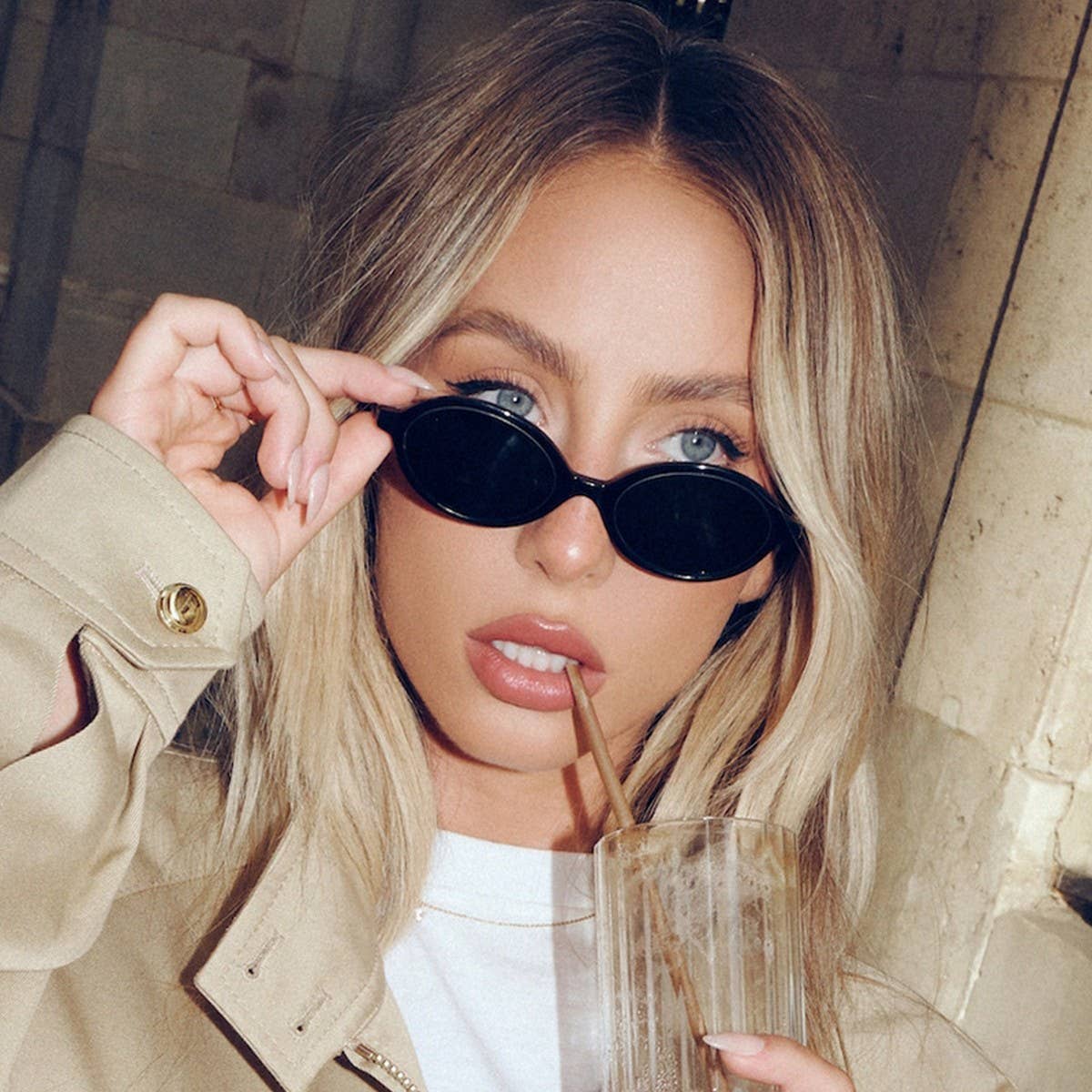 Alex Small Oval Sunglasses