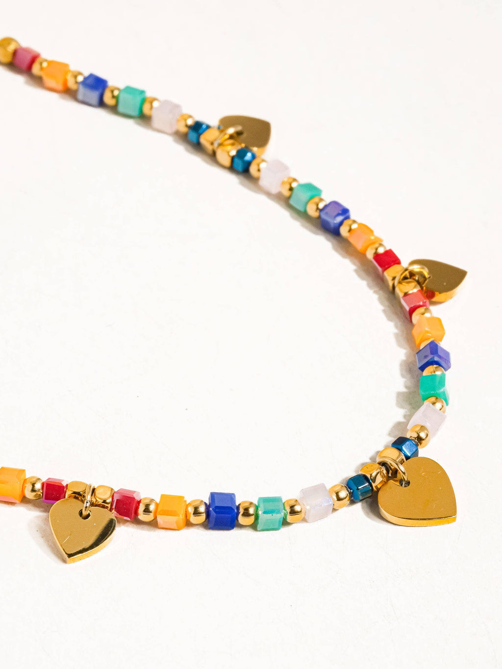 Cordelia Heart 18K Gold Beaded Necklace