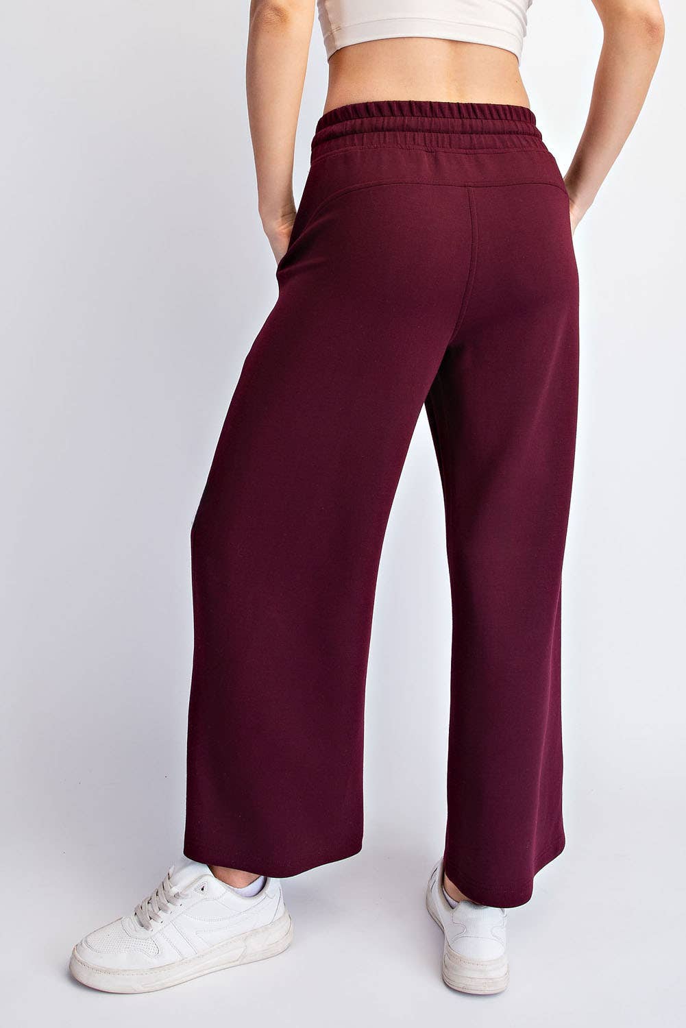 Deana Scuba Cropped Wide Leg Pant