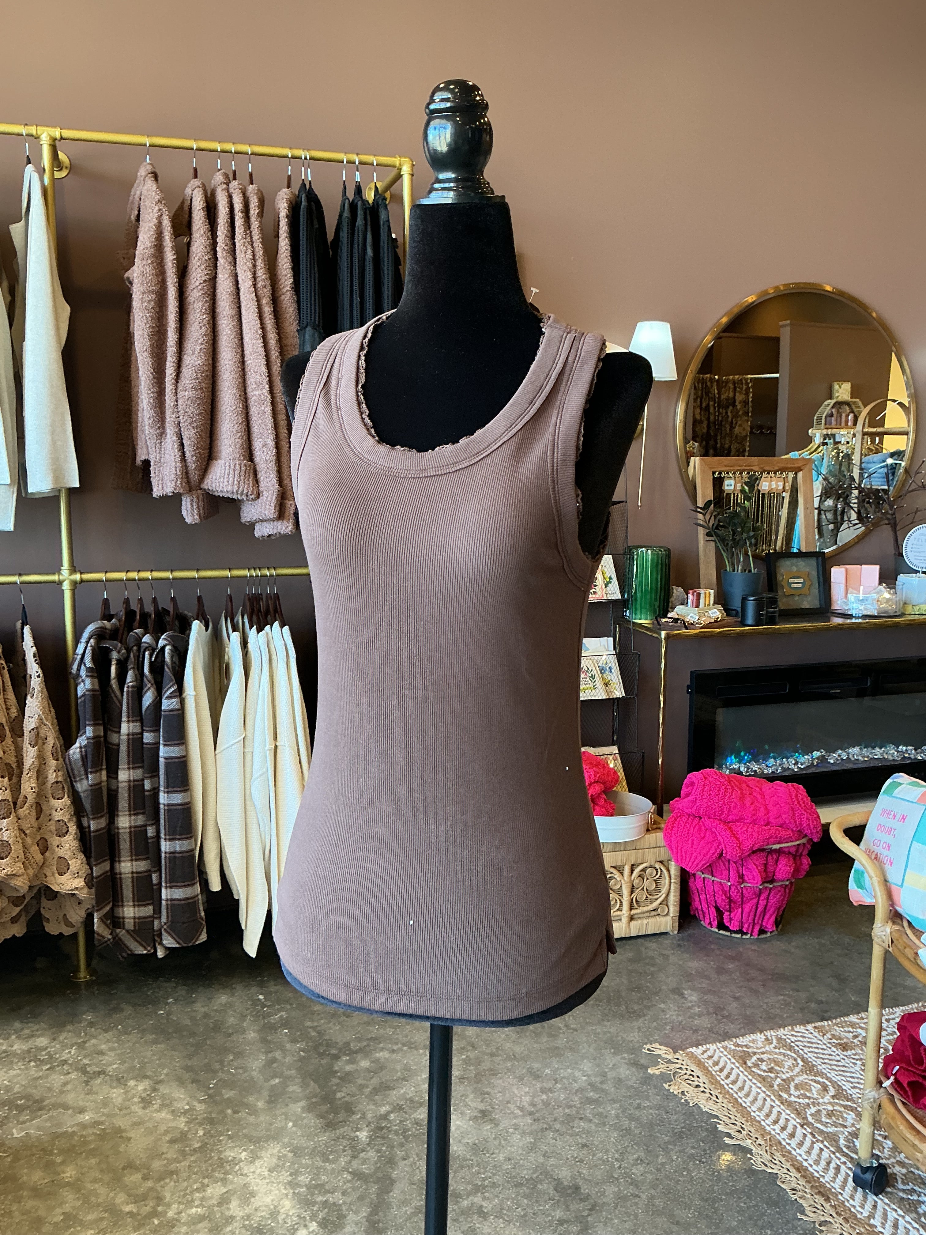 Lacey Ribbed Tank