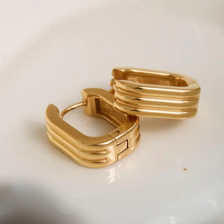 Noa Stripe Hoop Earring