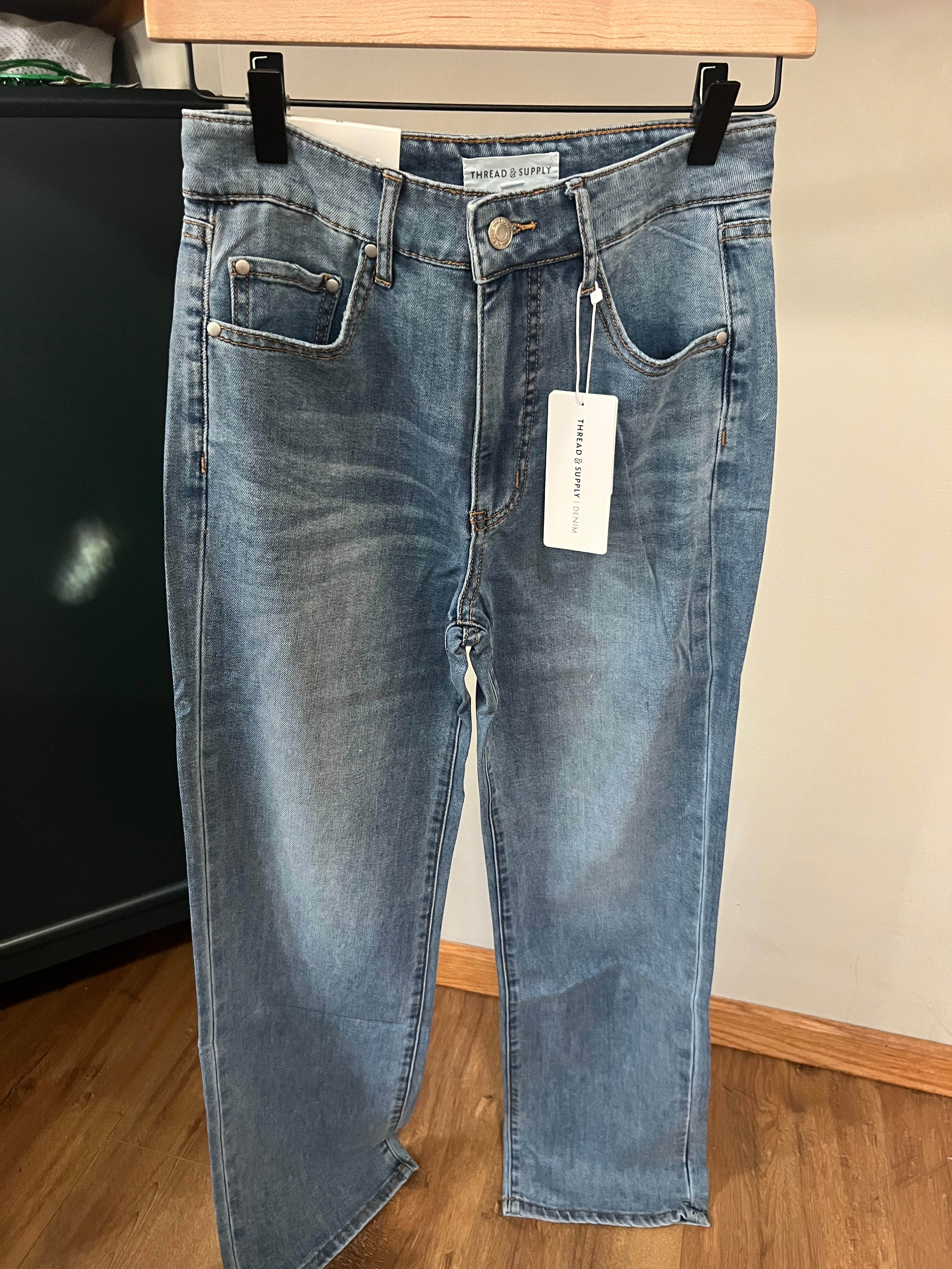 Avery High Rise Straight Jeans
