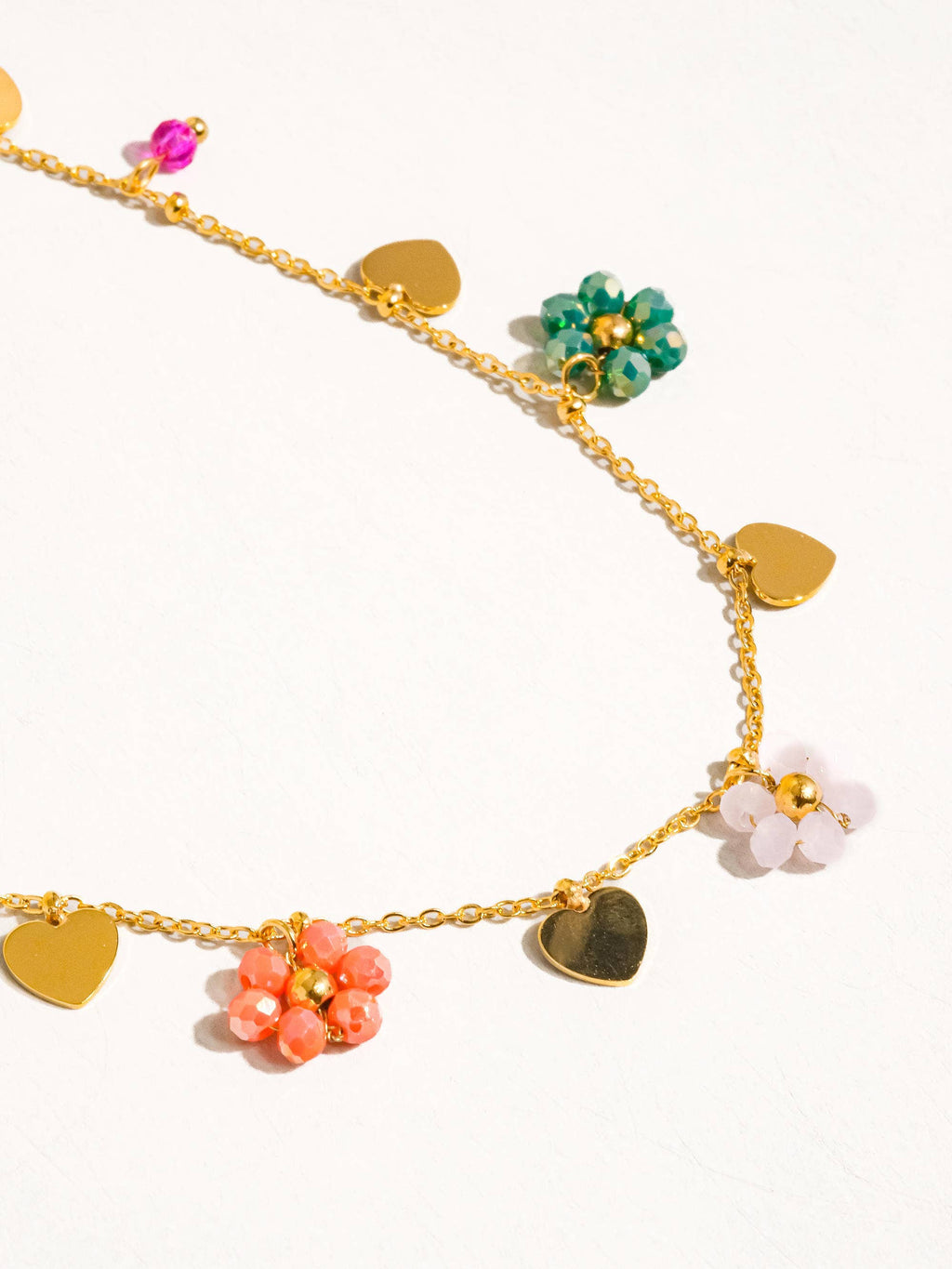 Flora & Hearts 18K Gold Necklace
