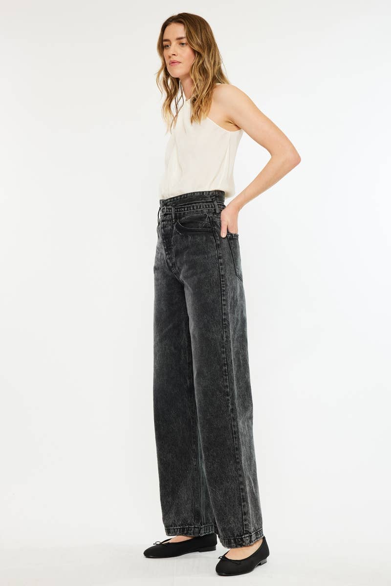 Avril High Rise Wide Leg Jeans