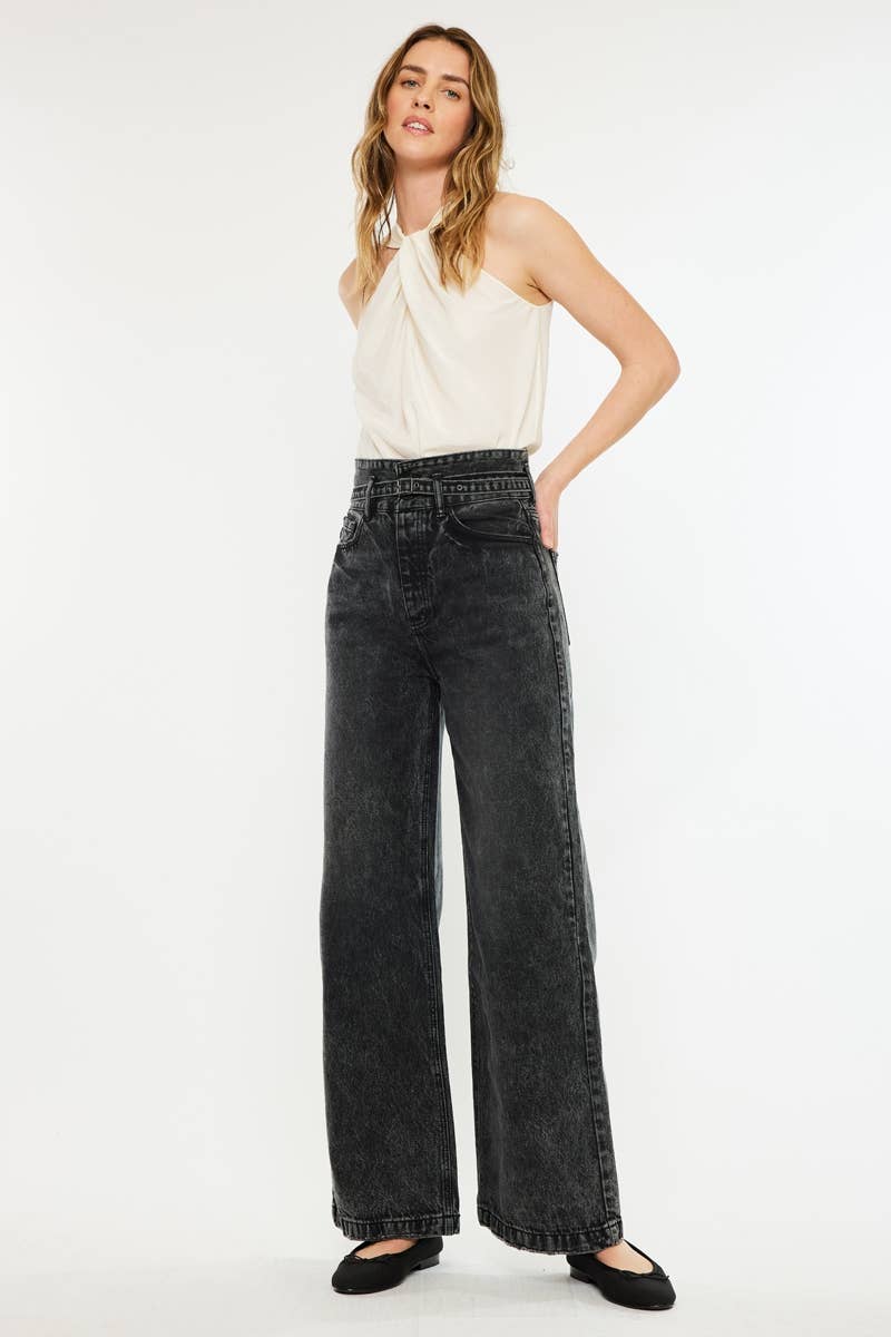Avril High Rise Wide Leg Jeans