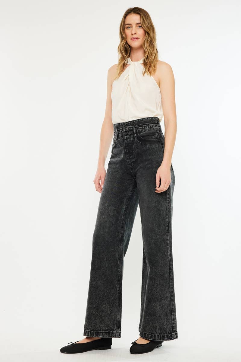 Avril High Rise Wide Leg Jeans