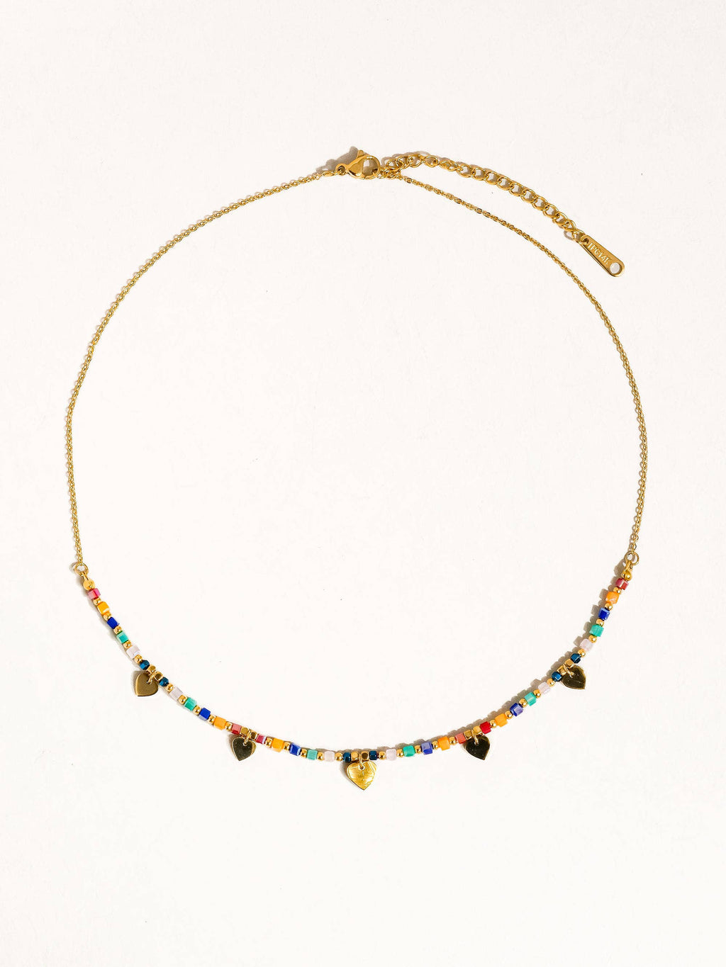 Cordelia Heart 18K Gold Beaded Necklace