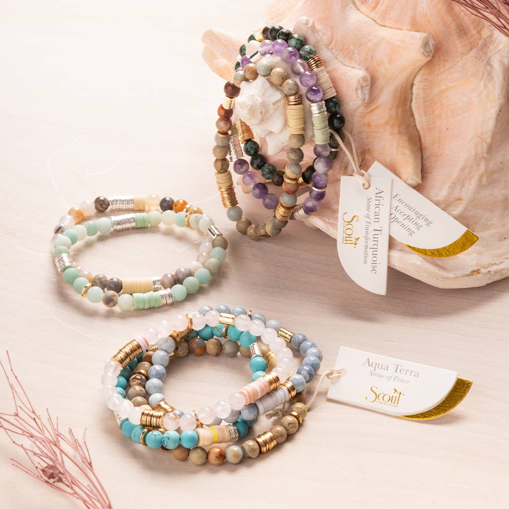 Intermix Stone Stacking Bracelet - Turquoise