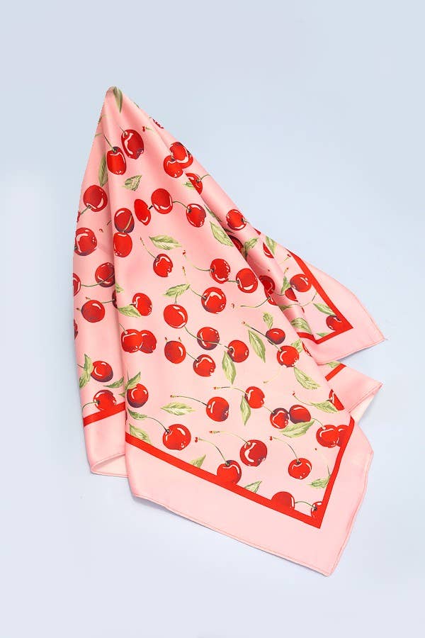 Cherry Kiss Silk Scarf