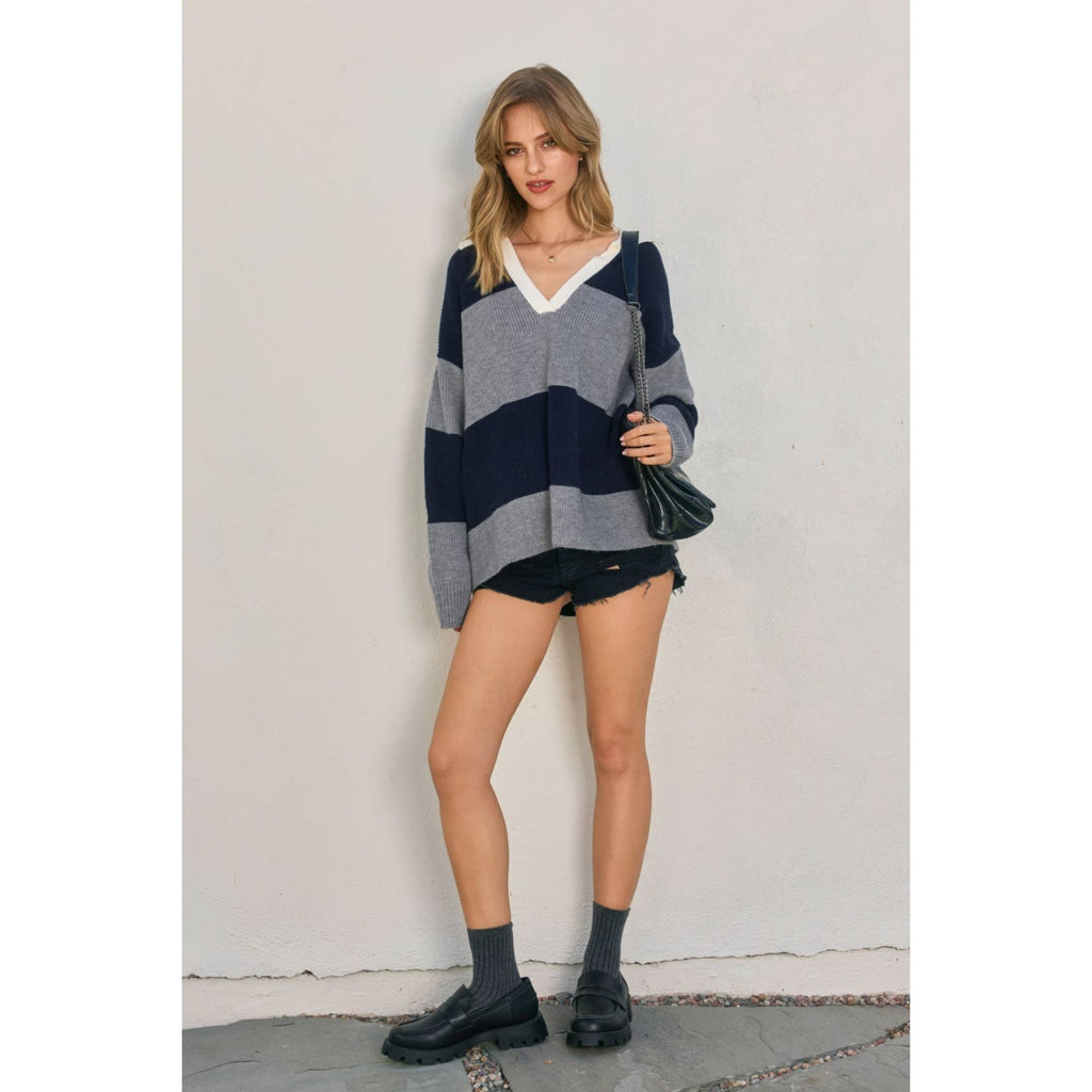 Willow V-Neck Slouch Sweater