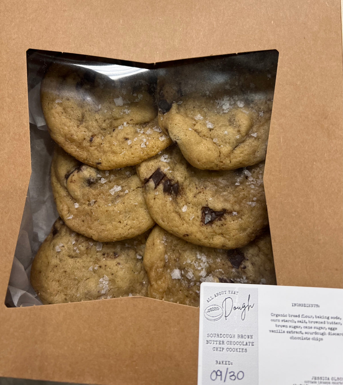 6pk Chocolate Chip Cookies- All About That Dough