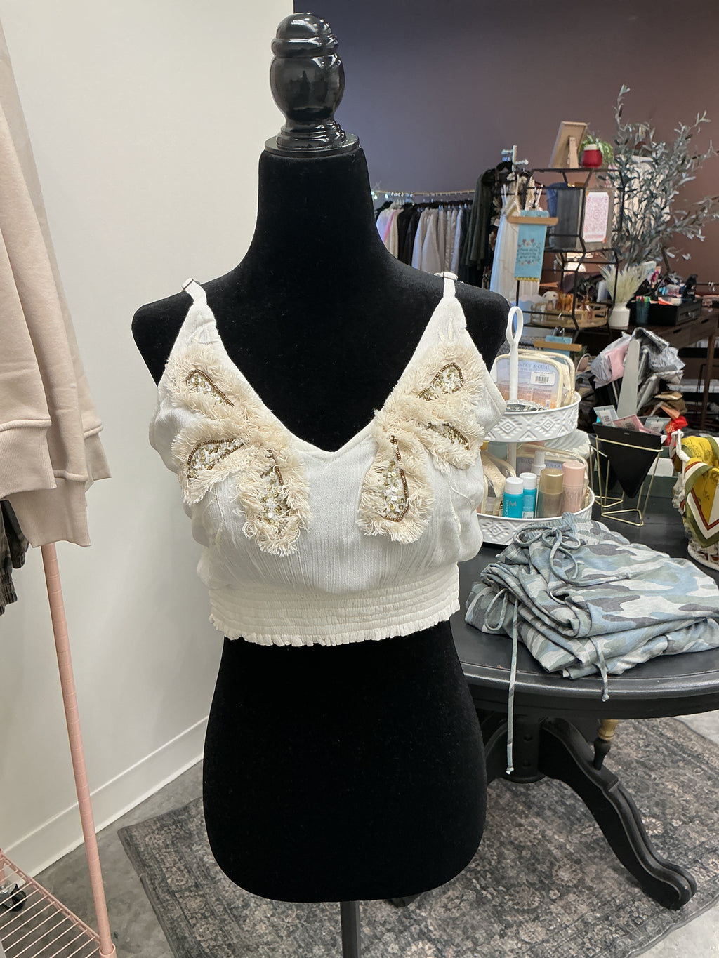 Katie Sequin Detail Top